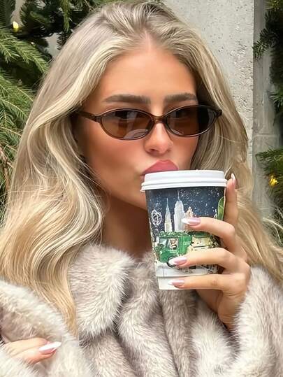 1 st ovala glasögon med små bågar, retro, personliga, mångsidiga, avslappnade och eleganta damglasögon, lämpliga för vardagsbruk, skolkläder, semesterresor, universitetsstil, sommar- och strandaccessoarer, damaccessoarer