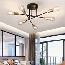 Modern Minimalist American Style Chandelier For Living Room, Bedroom, Dining Room, Nordic Branch Pendant Light, Bulbs Not Included - Multicolor - View 6