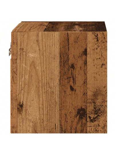 VidaXL TV Wand Unit LED Lighting 30x28.5x30 Cm Old Wood view 9