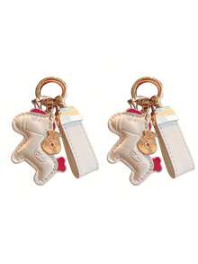 可爱小马造型钥匙扣吊坠，精致情侣包包挂饰，创意个性化配饰，无纺布工艺，非镀金贵金属，包包挂饰，汽车挂饰，适合装饰背包、手提包、手机壳、挂绳、钥匙扣，送给朋友、家人和爱人的礼物，生日礼物