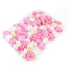 YUNRUX 12X Artificial Flower Wall Panel Bouquet Wedding Party Background DIY Decoration