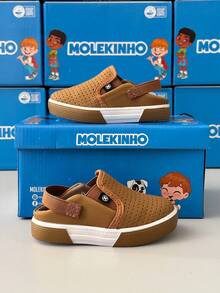 Baby Boy's Shoes, Adjustable Children's Sandals, Easy To Put On, Molekinho - Rỉ Nâu - Xem 1