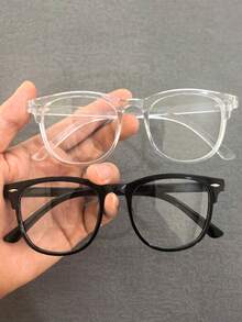 3pcs Glasses, Computer Reading/Gaming/TV/Phones Glasses For Women Men, Anti Eyestrain, Eyeglasses Are Available In Various Colors (Black Glasses, Brown Glasses, Leopard Print Glasses, Transparent Glasses, Pink Glasses)