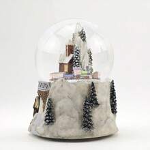 Christmas Gift Train Around The Mountain Rotating Crystal Ball Home Decoration Gifts For Friends Family Christmas Decorations Room Decor
