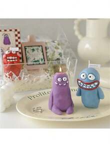 Ton Männer Monster Kerzen, lustige Aromatherapie Kerzen als Geburtstagsgeschenk, handgemachtes kreatives Geschenk mit Händen, fett, dünn, Schlamm Monster Cartoon geformte Aromatherapie Kerze Heim Küche Tischdekoration Handwerkskunst Halloween Deko