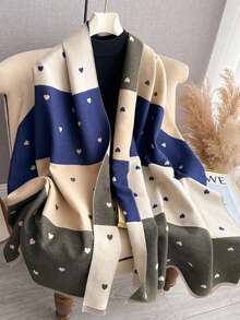 1 bucElegant 2024 Moda Imitație Cașmir Eșarfă Iarnă Colocare Caldă Eșarfă Șal Exterior Pentru Rochie - Multicolor - Vizualizare 3