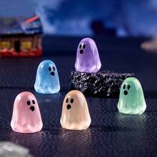Creative Glow-In-The-Dark Mini Ghost Decorations DIY Kit, Miniature Micro Landscape Halloween Decor, Desktop Ornament, Festival/Birthday/Halloween Gift