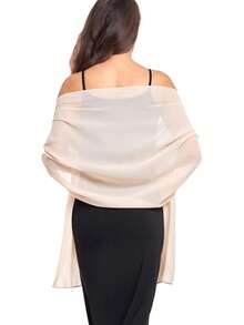Chiffon Shawls Scarves Wraps For Bridal Wedding Party Evening Dress And Special Occasion Dresses - Beige - View 6