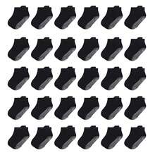 12 paires de chaussettes antidérapantes pour bébé et enfant, chaussettes de préhension pour garçons et filles de 0 à 7 ans, confortables et respirantes, résistantes à l'usure à faible coût, chaussettes pour tout-petits, chaussettes de sport, chaussettes pour garçons, chaussettes pour filles, matériau antidérapant - Noir - Voir 17