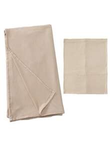 2pcs Jersey Matching Hijab & Undercap Set, Solid Color Comfortable Soft Breathable Modal Fabric, 1 Simple Tube Hijab Cap + 1 Lightweight Modal Scarf, Suitable For Daily Conservative Coverage - Beige - View 2