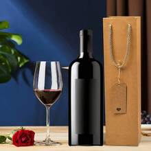 20 piezas Bolsas de regalo para vino con asas, bolsas tote de gran capacidad para botellas de vino, bolsas rectangulares para botellas de vino, adecuadas para cumpleaños, graduación, boda, Día de la Madre y otros favores de fiesta de vacaciones Decoración 10/4/2 piezas - Multicolor - Ver 8