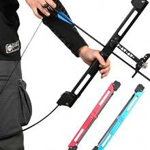 55LBS 58" Folding Bow Outdoor Archery Competition Shooting Sports Left And Right Hand General Purpose Metal Alloy Folding Bow With 12Pcs 30" Carbon Arrows Set - Black - View 6