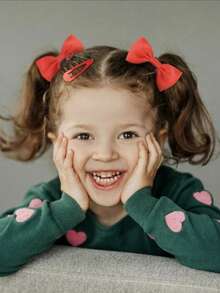 16 Stücke Schulmädchen Haarschmuck Set mit Schleifen, Haarclips und Haargummis für kleine Kleinkinder Schulmädchen Rückkehr zur Schule