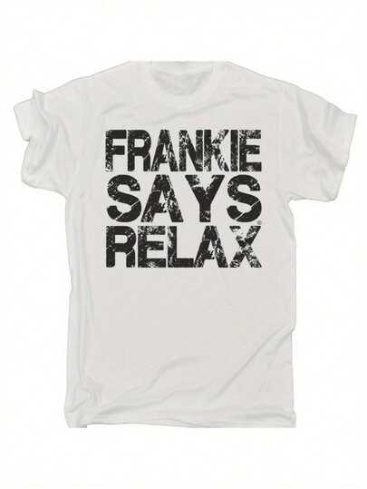 Frankie Says Relax Fake Old Logo Men'S T-Shirt Christmas Vintage Makeup 80S
