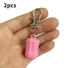 1 件/2 件/ Summer Friday 唇彩夹钥匙扣，口红钥匙扣套，便携式金属夹唇彩夹钥匙扣，适用于 LANGIGE、Aquaphor、Bubbles 唇膏和旅行必备通用口红盒。适合作为节日礼物送给家人和朋友（直径 2.2 厘米）。包，化妆包，洗漱包，桌面收纳包，化妆包，化妆袋，梳妆配件，化妆包，化妆包，珠宝盒，收纳包，化妆刷架，刷架，香水收纳包，收纳袋 - 彩色 - 查看 12