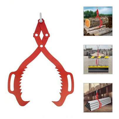 YUNRUX Portador de troncos de acero al carbono de 25", pinzas para troncos, gancho para levantar troncos, pinzas para troncos con mango