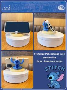 史迪奇系列手机支架，可爱3D卡通造型，栩栩如生的史迪奇细节，线条流畅，采用优质PVC材质，稳固耐用，两用，兼具装饰性和实用性，可竖放/横放手机，兼容大多数手机品牌/型号，是史迪奇粉丝和动漫爱好者的理想之选，非常适合居家、办公、旅行使用，解放双手，方便观看视频、玩游戏、进行视频通话，为您的空间增添趣味，可爱装饰和便捷手机使用的必备单品。 - 藍色史迪奇 - 查看 6