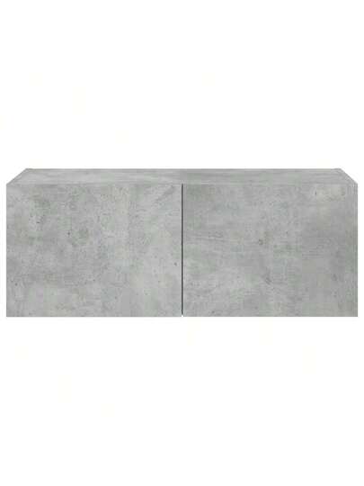 VidaXL TV Wand Unit LED Lighting 80x35x31 Cm Concrete Grijs view 9