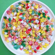 50pcs Mini Cute Christmas Resin Flat Back Charms, - Santa Claus, Snowman, Elk, Tree And Star Designs, Suitable For DIY Crafts, Hair Decorations, Nail Art, Scrapbook Decorations And Jewelry Making Accessories, Perfect Gifts For Christmas Parties - Multicolor - View 6