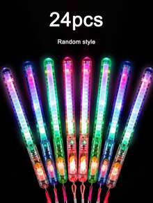 1 包 LED 闪光棒，带有 RGB 灯和 7 种闪光模式的发光派对用品，非常适合酒吧、婚礼、派对、音乐会、圣诞节、生日礼物、玩具和装饰、夜间活动警示灯 - 节日配饰、生日派对用品、婚礼用品、夜光派对用品、LED 发光玩具、霓虹灯派对礼品、狂欢节生日婚礼派对游戏礼物派对。 - 彩色 - 查看 10