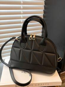 Classic Fashion Solid Color Quilted PU Leather Handbag, Simple Fashion Classic Multifunctional PU Waterproof Fabric Shoulder Bag, Women's Multifunctional Dome Top Handle Crossbody Bag, Simple Travel And Vacation Handbag With Adjustable Shoulder Strap, Commuting Briefcase Shoulder Bag, Solid Color Casual Shoulder Bag, Women's Handbag, Autumn And Winter Crossbody Bag, Multifunctional Decoration Women's Personalized Fashion Makeup Bag, Elegant Women's Wallet, Halloween, Jewelry Storage Headphone Box, Lightweight And Portable Zipper Flip Design, Perfect Underarm Bag For Commuting, Backpack, Brown Wallet, Large Capacity, Coin Money Bag, Back To School Season, Suitable For Shopping, Travel, Out Of The Street, Dating, Travel Essential Items, Gifts For Women, Beautiful Women's Bag, Suitable For Valentine's Day, Parties, Wedding Dresses When Returning To School, Perfect For Valentine's Day, Parties, Wedding Dresses Date Use, As Shoulder Bag/Crossbody Bag, Elegant Ladies' Coin Purse,Backpacks, - 黑色 - 查看 14