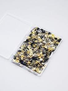 600pcs Boxed Safety Pins, 5 Sizes. Suitable For DIY Sewing Tools, Headscarf And Silk Scarf Fixing. Halloween Jewelry Costume Accessories Bag Charms Office Accessories Christmas Gift - Multicolor - View 24