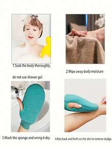 1 pièce Ensemble de bande exfoliante pour le bain, filet moussant et boule, 3 en 1 pour le brossage du dos, le nettoyage du corps, gant de bain doux, boule de douche, serviette de bain exfoliante. Ensemble d'outils de bain pour le frottage du dos, le nettoyage en profondeur du corps, les outils de gommage pour la douche à la maison, accessoires de salle de bain