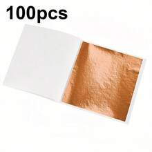 100/200/500pcs Imitation Gold Silver Foil Paper Leaf Gilding DIY Art Craft Paper Birthday Party Wedding Cake Decorations Resin Candle Plaster Craft Art Nail Decoration - Multicolor - View 23