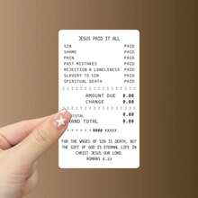 Jesus Paid It All" Vinyl Sticker - Waterproof Religious Decal With Jesus Christ Quote, Perfect For Laptops, Cars, And Home Decor, Inspirational Stickers