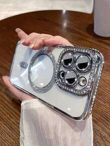 2025 Premium Sparkling Rhinestone Phone Case Compatible With IPhone16 15 14 13 12 11 Pro Max Plus Magnetic Clear Lens Protection