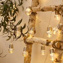 1pc 10-Light 2M AA Battery Powered Colorful Round Ball String Lights, Decorative Lighting For Kids Room, Night Market, Tent