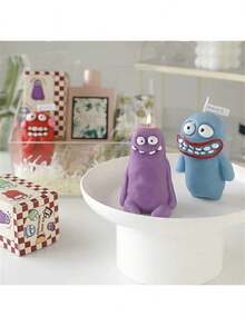 Ton Männer Monster Kerzen, lustige Aromatherapie Kerzen als Geburtstagsgeschenk, handgemachtes kreatives Geschenk mit Händen, fett, dünn, Schlamm Monster Cartoon geformte Aromatherapie Kerze Heim Küche Tischdekoration Handwerkskunst Halloween Deko