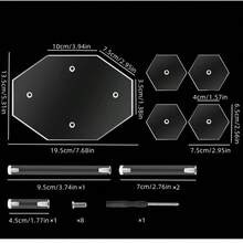 1 suport clasic acrilic, vitrină pentru figurine mini cu 3/4/7 niveluri, suport pentru produse octogonal/rotund, potrivit pentru figurine, cosmetice, parfumuri, statui, bijuterii, obiecte de colecție - independent