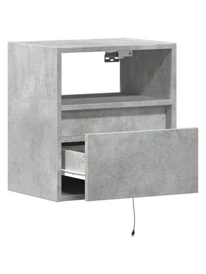 VidaXL TV Wand Units LED Lighting, stuks 41x31x45 Cm, Concrete Grijs view 9