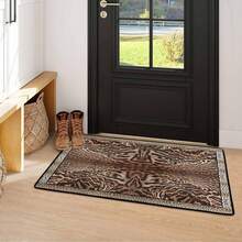 1pc Pink Leopard Area Rugs, Cute Animal Print Soft Low Pile Rug For S Room And Dorm, Non-Slip Backing, Machine Washable, Bohemian Decor,Non-Slip Low Pile Flannel Decor Rugs, Machine Washable Indoor Rug With Black Binding Rug, Suitable For Dining Room, Bedroom Home Office Laundry Kitchen(31*20in/16*48in/18*60in/84*60in) - 顏色 -1 - 查看 2