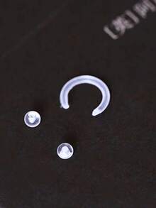 10 قطع من حلقات الاختراق الشفافة من البيوفليكس لأنف وبطن وحاجز الأنف والحاجب والشفة والغضروف والأذن الخرطومية، حلقات اختراق بلاستيكية للعمل والمدرسة