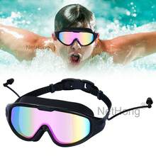 Adult Swimming Goggles, Anti-Fog & UV Protection, Adjustable 14+ Years - Black - View 4