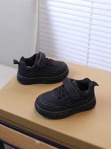 1 双儿童休闲运动鞋，秋季新款女童软底白鞋，幼儿时尚钩环防滑平底鞋，女童日常户外网球鞋