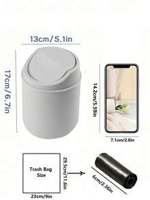 1pc INS Style Bedroom New Girl Heart Home Cute Cover Net Red Mini Storage Box, Plastic Garbage Can With Lid, Tabletop Wastebasket, Trash Bin For Home Office Desk Decor,Coffee Table, Office, Living Room, Study