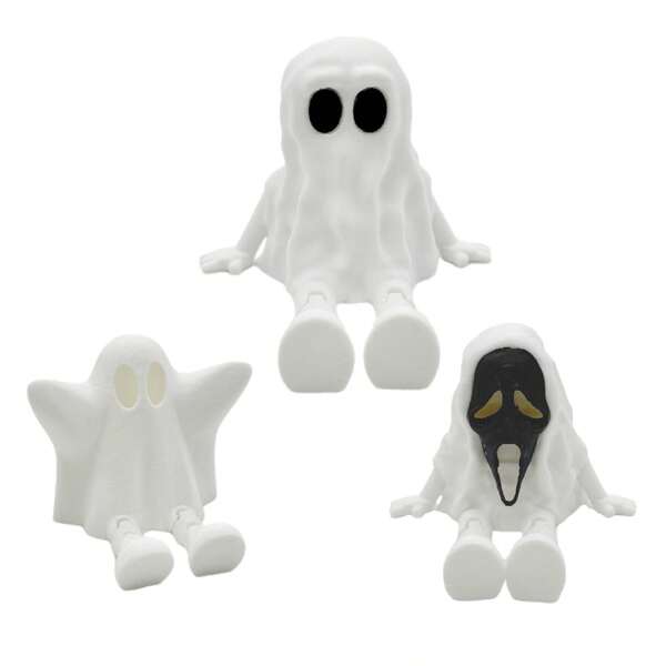 3D Printed Halloween Ghost Party Decor Movable Joints Miniature Scene Model