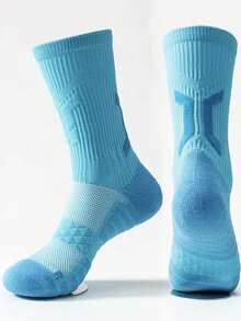 1/5 Pairs Professional Basketball Socks, Thick Terry Cushion, Breathable, Outdoor Running Socks For Men And Women, Fitness Mid-Calf Socks, Fall