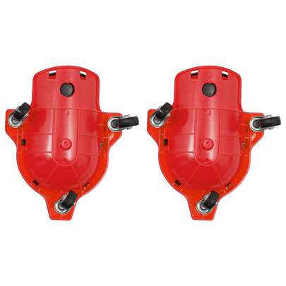 YUNRUX Rollende Knieschoner, Knieschoner mit 3 Rädern, flexible gleitende Knieschoner mit verstellbaren Riemen