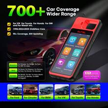 Autel KM100 Scanner Same As KM100X/E, Lite Of IM508S Pro IM608 PRO 2 Programming Tool Free Update OBD Learning On 99% Car, Scan VIN/License Built-In APB112 - black red - View 9