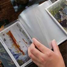 1pc Large Capacity Sticker Storage Organizer, Can Store Photos, Stickers, Cards, Bills, Invoices, 40 Capacity, File Organizer Album, Suitable For Classroom, Home, Office And Travel - Clear - View 7