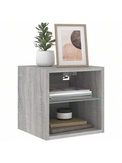 VidaXL TV Wand Units LED Pcs 30x28.5x30 Cm Grijs Sonoma Oak view 5