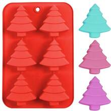 Moldes de silicone para árvores de Natal, moldes para doces de chocolate, sabonetes artesanais, cubos de gelo, biscoitos, gelatina, biscoitos, moldes para bolos, festas de fim de ano em família, decorações de Natal, pijamas de Natal, presentes de Natal, decoração de Natal