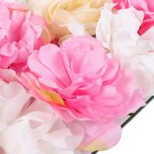 YUNRUX 12X Artificial Flower Wall Panel Bouquet Wedding Party Background DIY Decoration