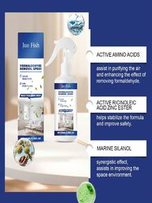 2pcs/Set Formaldehyde Removing Spray, Powerful Deodorizer, For New Homes, Offices, Freshens Air, Quickly Removes Formaldehyde, Decomposes Odors From Renovations, For Furniture, 24-Hour Continuous Formaldehyde Removal, Finds & Eliminates Formaldehyde Sources, 360° Whole-House Deodorizing For Cabinets, Walls, Wallpaper, Curtains, Sofas, Coffee Tables, Floors, Carpets, Bedding