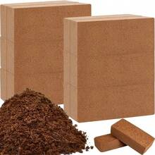 "Compression Is Expansion" Coconut Brick Planting Soil | Organic Coconut Shell Substrate, Universal For Potted Seedlings - 咖啡棕 - 查看 1