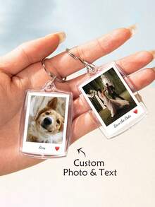 Portachiavi lungo personalizzato con foto e testo, portachiavi in acrilico personalizzato, portachiavi di coppia personalizzato, portachiavi con foto, regalo per la mamma, regalo per il papà, regalo di compleanno, San Valentino, anniversario, regalo per la coppia, festa della mamma, festa del papà, colorato, carino, affascinante - Multicolore - Visualizzare 2